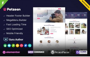 Petzean - Animal Care and Pet Shop WordPress Theme