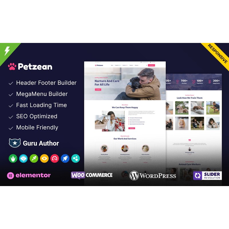 Petzean - Animal Care and Pet Shop WordPress Theme
