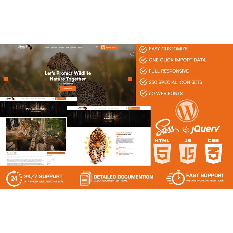 Lifewil - Wildlife WordPress Theme
