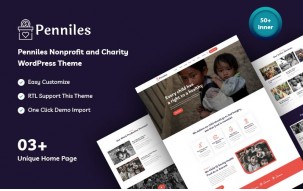 Penniles - Nonprofit and Charity WordPress Theme