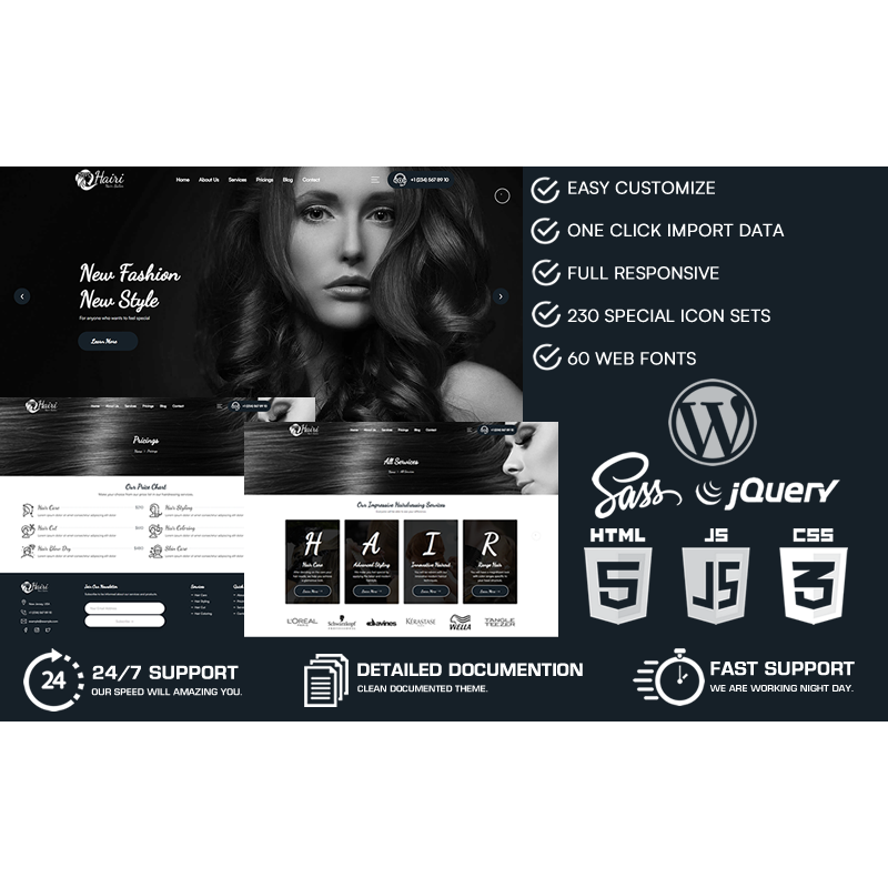 Haira - Hairdresser & Hair Salon WordPress Theme