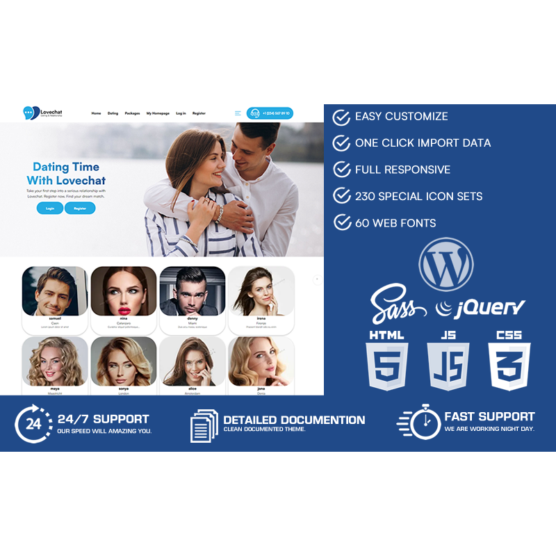 Lovechat - Dating & Relationship WooCommerce WordPress Theme
