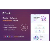 Zomia - Software Responsive Elementor WordPress Theme.