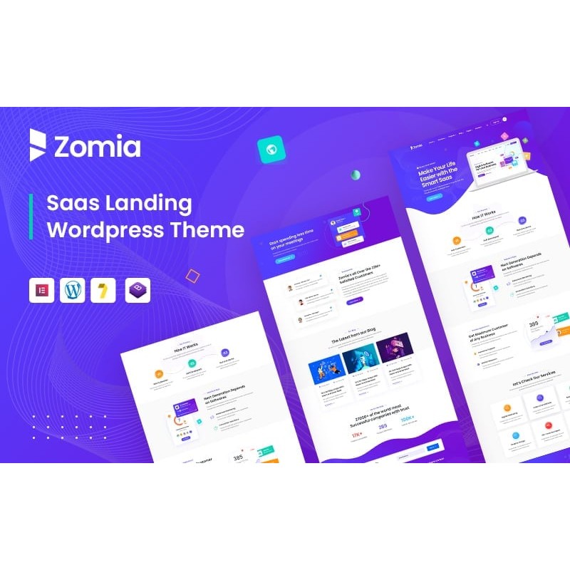 Zomia - Saas Landing & Startup WordPress Theme.
