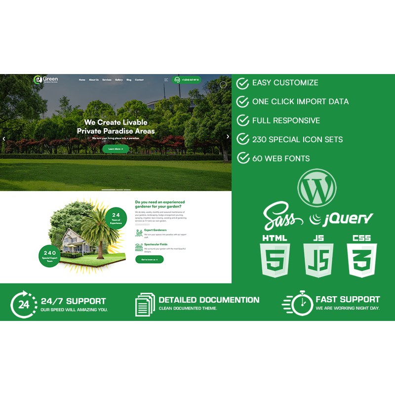 Green - Gardener WordPress Theme