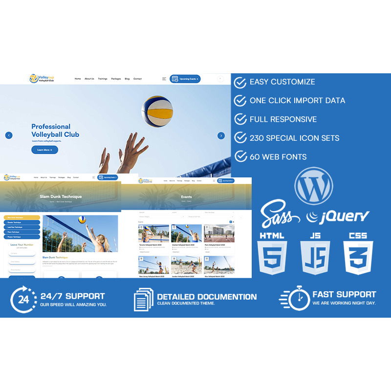 Volleycup - Volleyball Club WordPress Theme