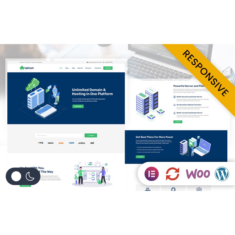 Uphost - Web Hosting Service Elementor WordPress Responsive Theme