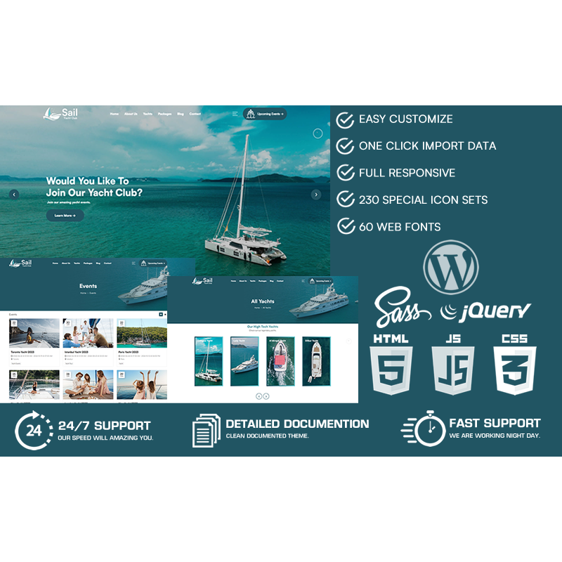 Sail - Yacht Club WordPress Theme