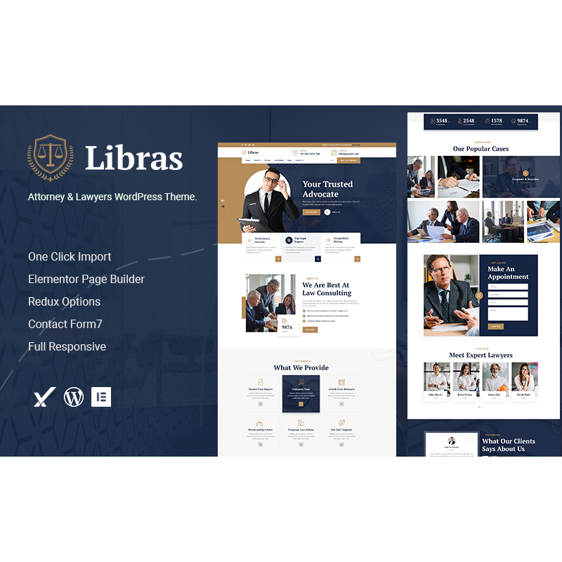 Libras - Attorney & Lawyers WordPress Theme