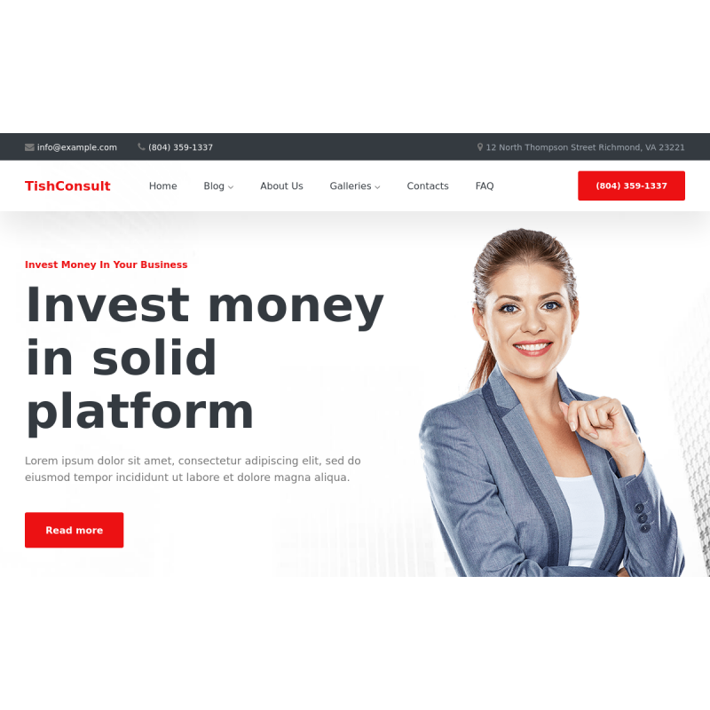 TishConsult - Business and Consulting WordPress Theme