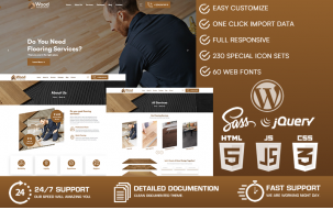 Wood - Flooring Company WordPress Theme