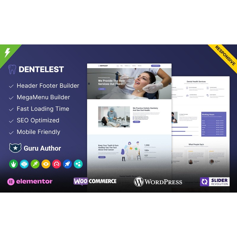 Dentelest - Medical and Dentist WordPress Theme