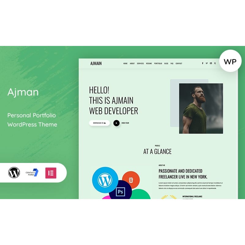 Ajman &ndash; Personal Portfolio WordPress Theme