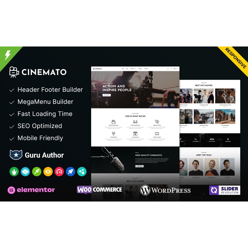 Cinemato - Movie Studio and Film Maker WordPress Theme