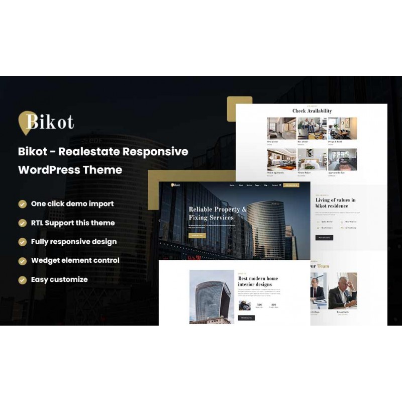 Bikot - Realestate Responsive WordPress Theme