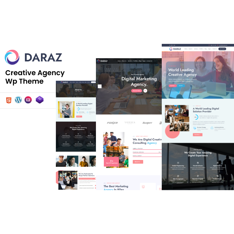 Daraz - Creative Agency Elementor Wordpress Theme