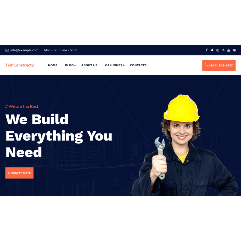 TishConstruct2 - Construction and Architecture WordPress Theme