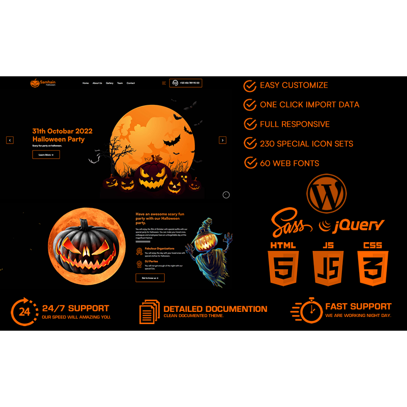 Samhain - Halloween WordPress Theme