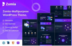 Zomia - Cyber Security Services Elementor WordPress Theme.