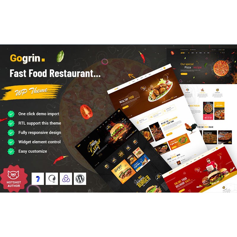 Gogrin - Fast Food Restaurant WordPress Theme