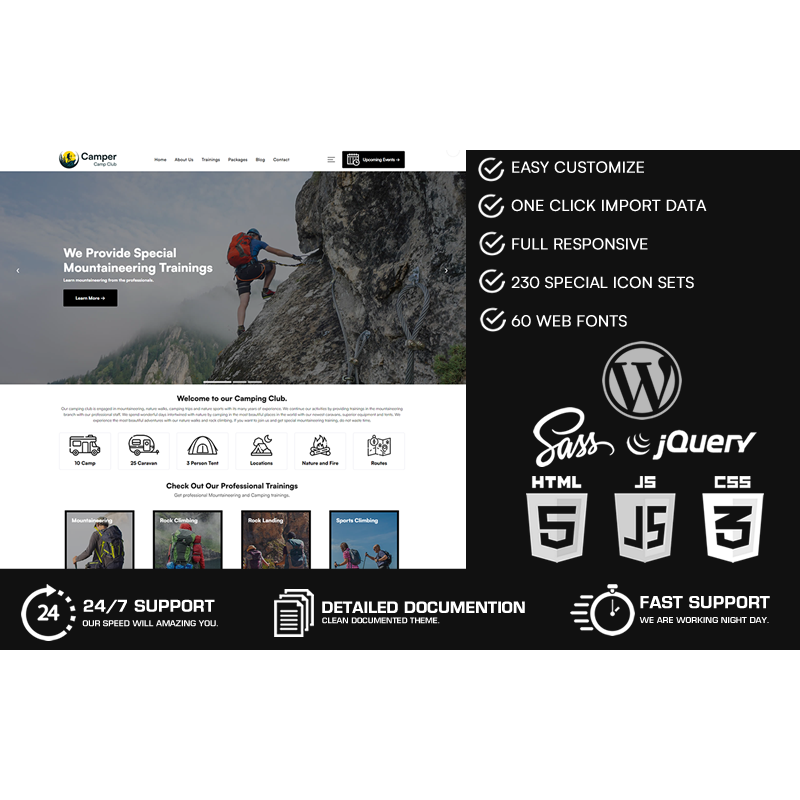 Camper - Camp Club WordPress Theme