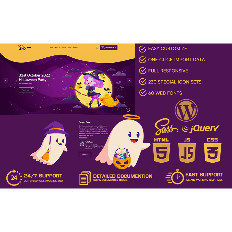 Hallo - Halloween WordPress Theme