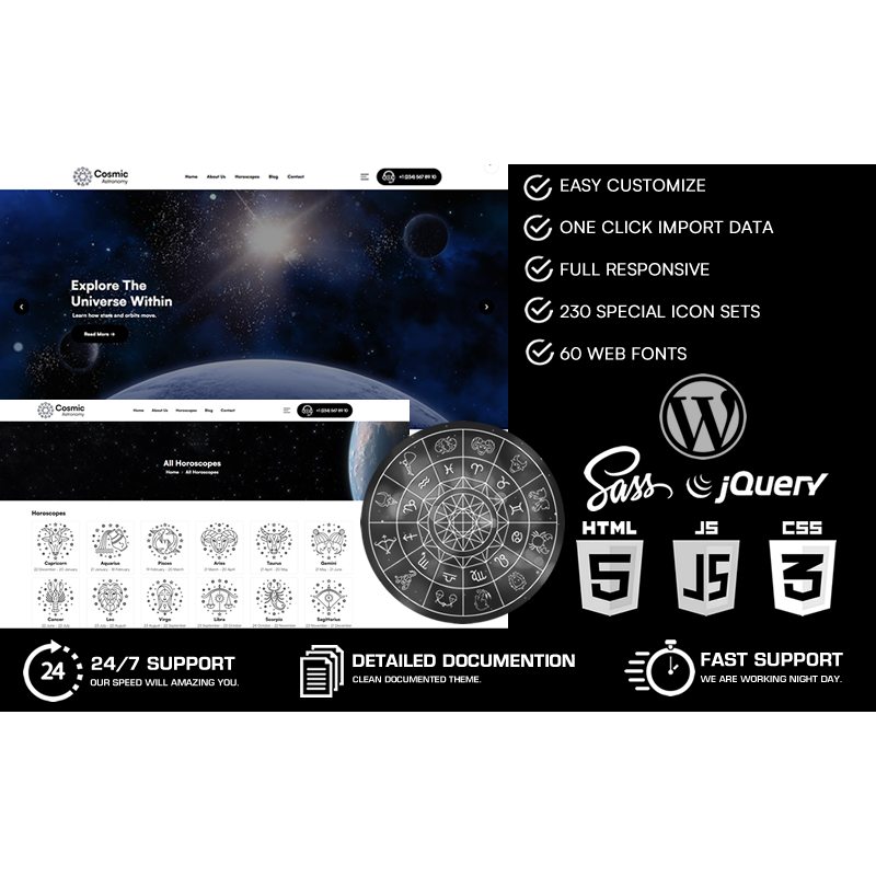 Cosmic - Astronomy & Horoscope WordPress Theme