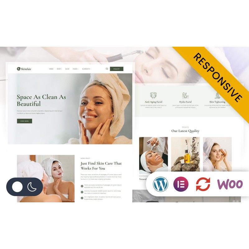 Skinfair - Skin Care, Spa and Beauty Elementor WordPress Responsive Theme