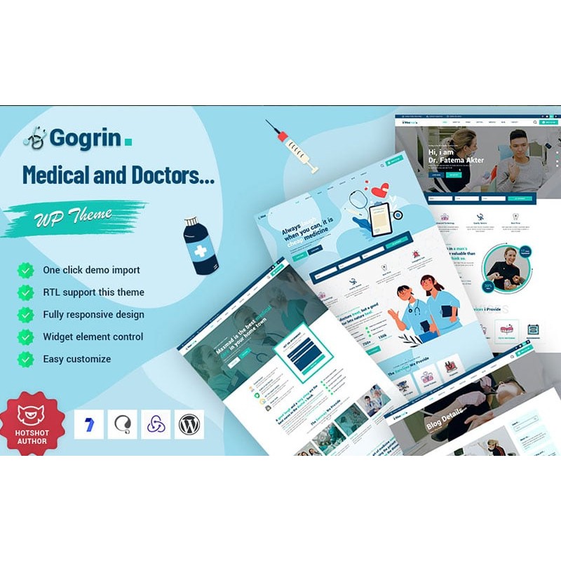 Gogrin - Medical and Doctors WordPress Theme