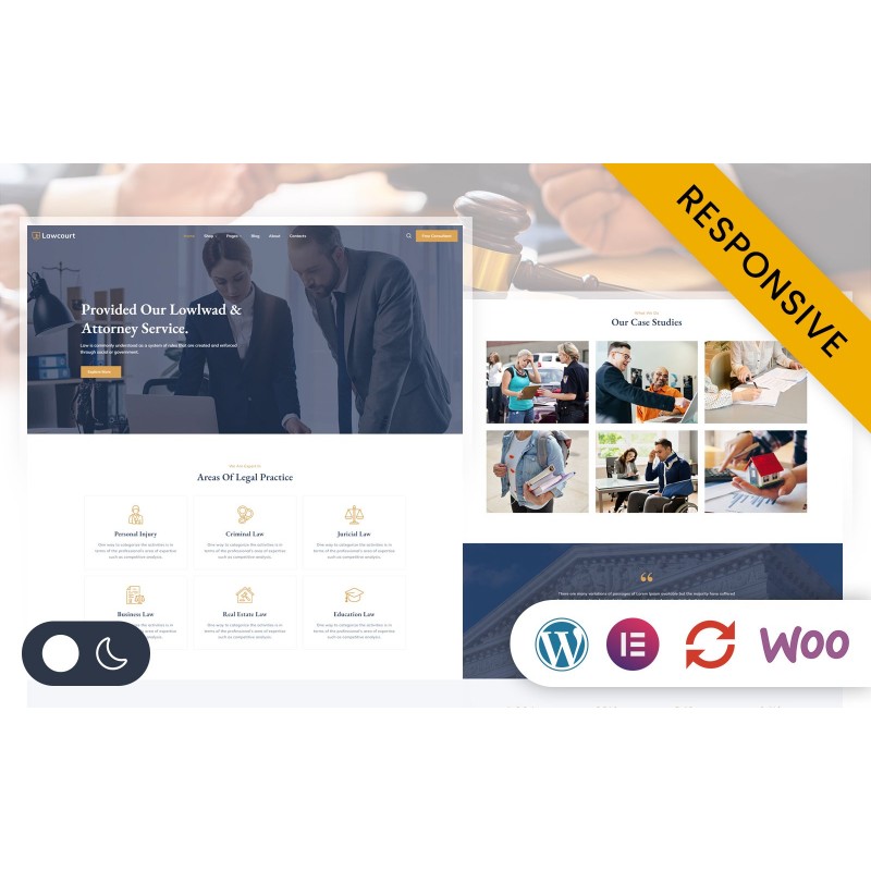 Lawcourt - Law and Justice Elementor WordPress Responsive Theme