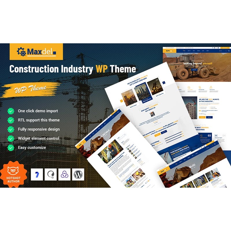 Maxdel - Construction Industry WordPress Theme