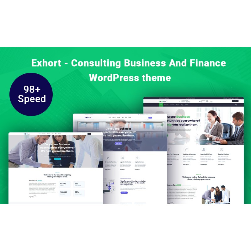 Exhort - Consulting Business And Finance WordPress Theme