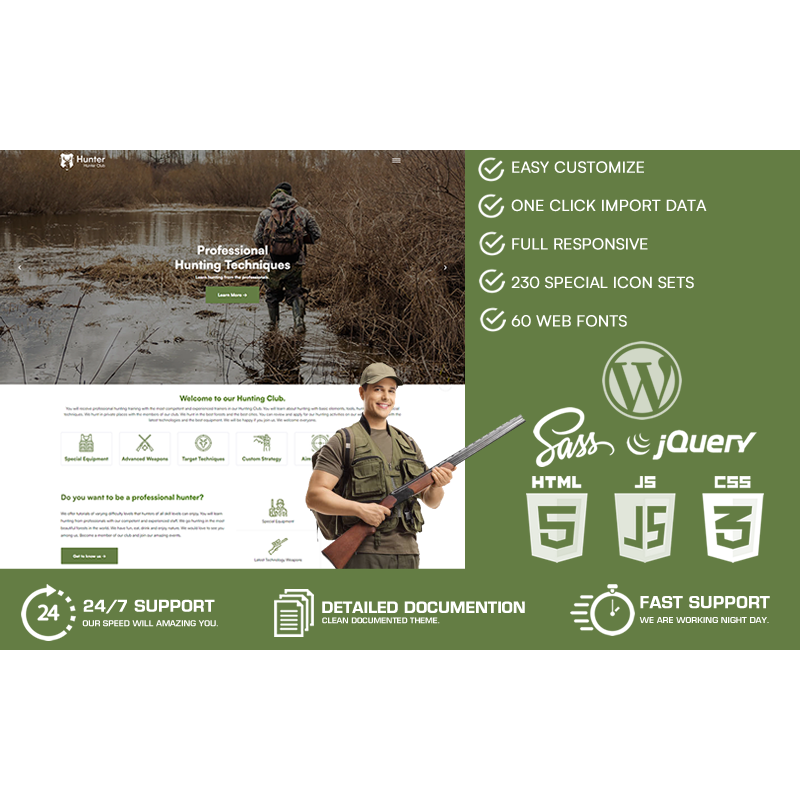 Hunter - Hunting Club Wordpress Theme