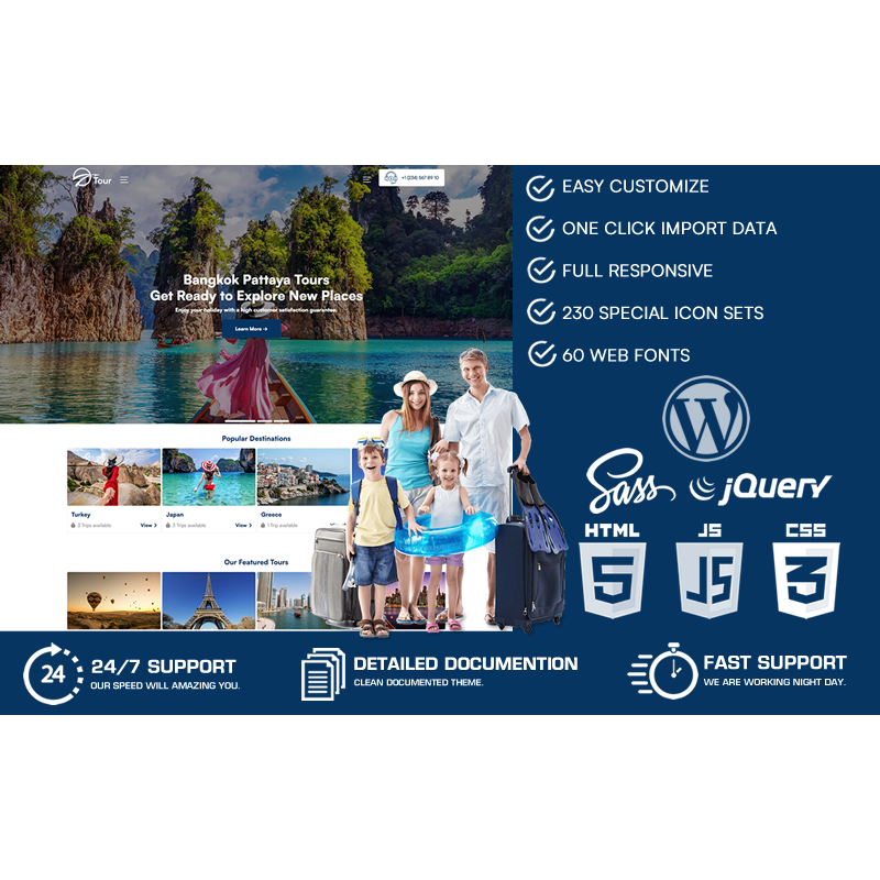 Tours - Travel Agency & Tourism WordPress Theme