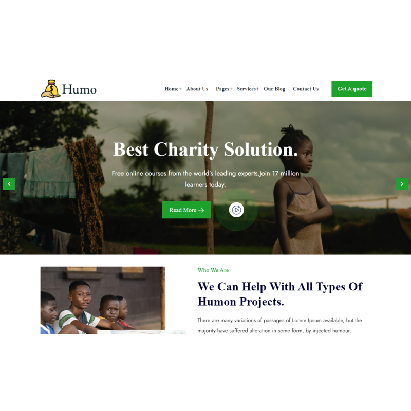 Humo - Nonprofit / Fundraising WordPress Theme