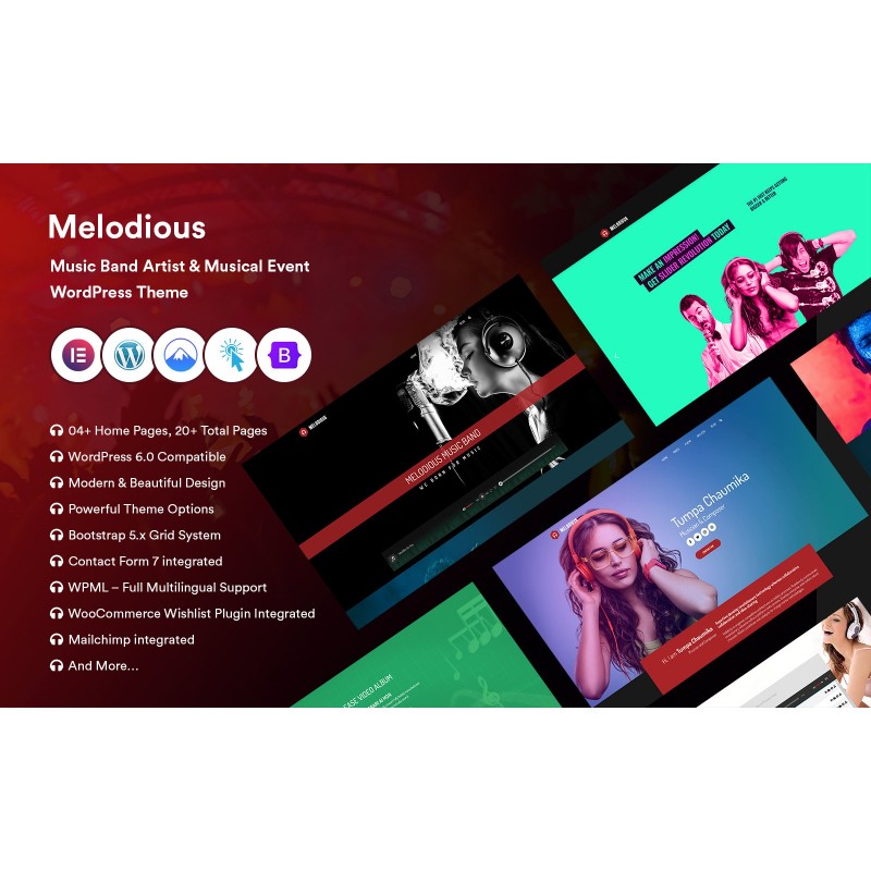 Music Band Artist & Musical Event WordPress Theme