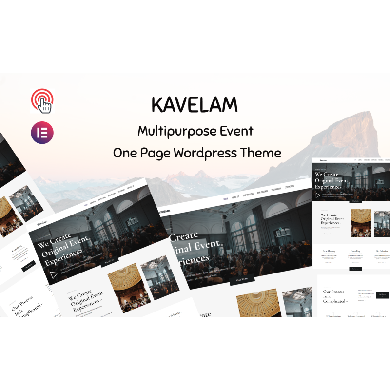 Kavelam - Multipurpose Event Management One Page WordPress Theme