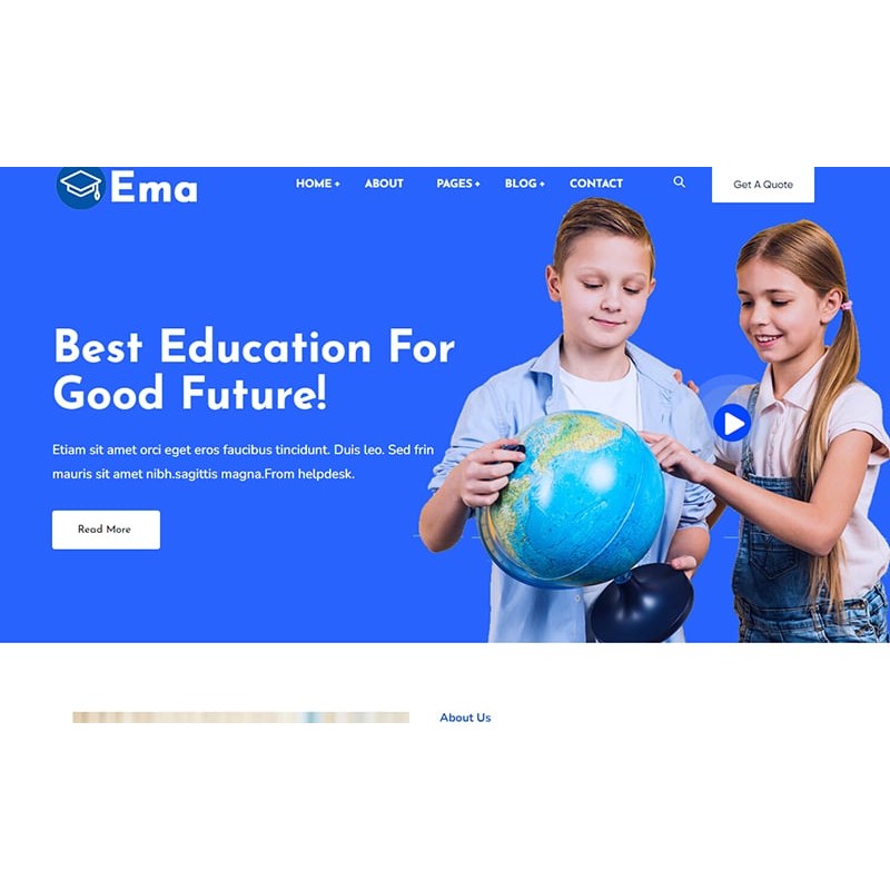 Eman - Kindergarten and Child Care WordPress Theme.