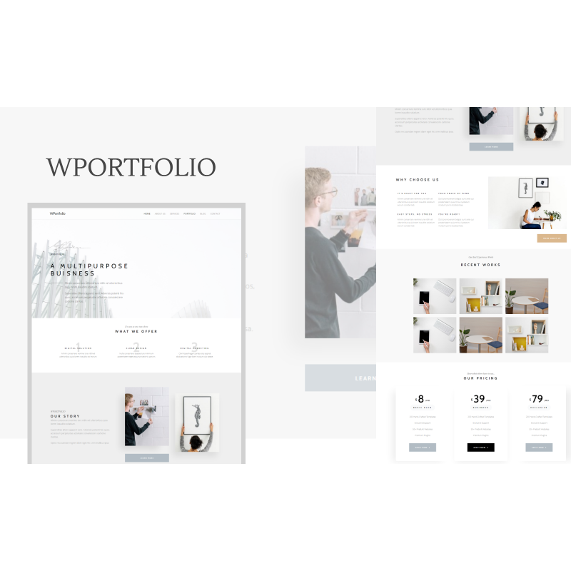 WPortfolio - Minimalist Multipurpose WordPress Theme