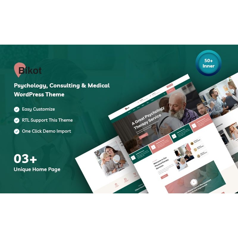 Bikot - Psychology, Consulting and Medical WordPress Theme