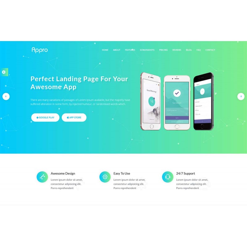 Appro - App Landing Page WordPress Theme