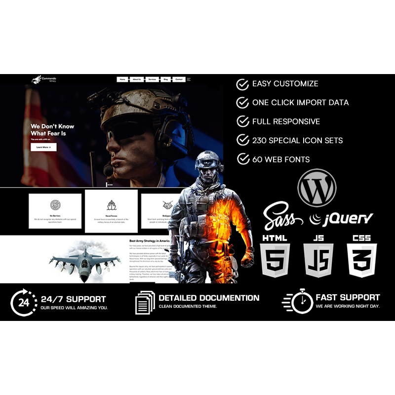 Commando - Military WordPress Theme