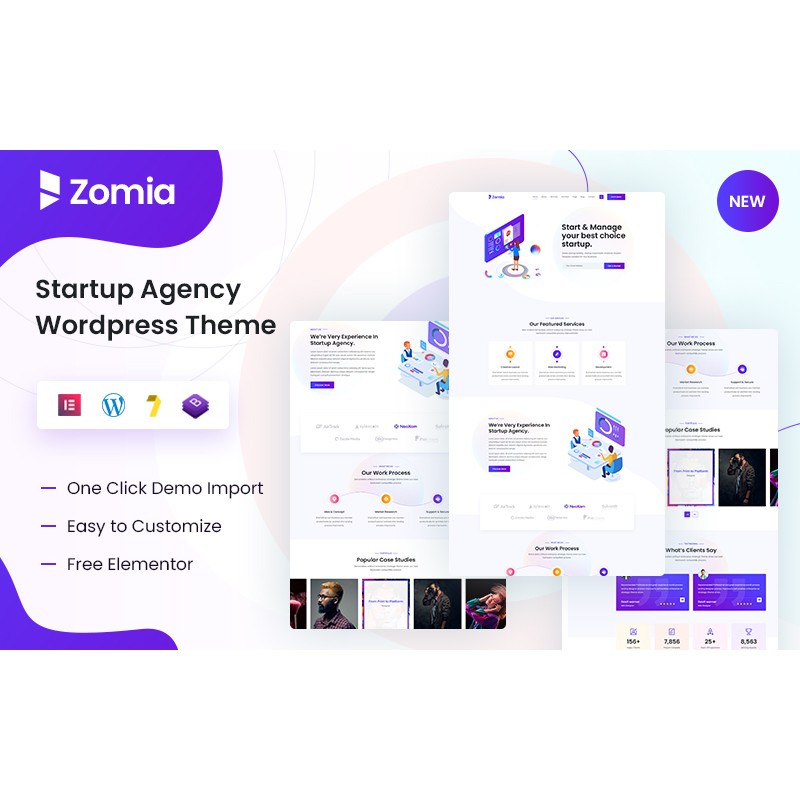Zomia - Startup Agency Elementor WordPress Theme