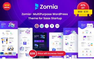 Zomia - Saas Software & Startup Agency WordPress Theme.