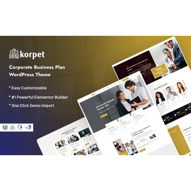 Korpret - Corporate Business Plan WordPress Theme