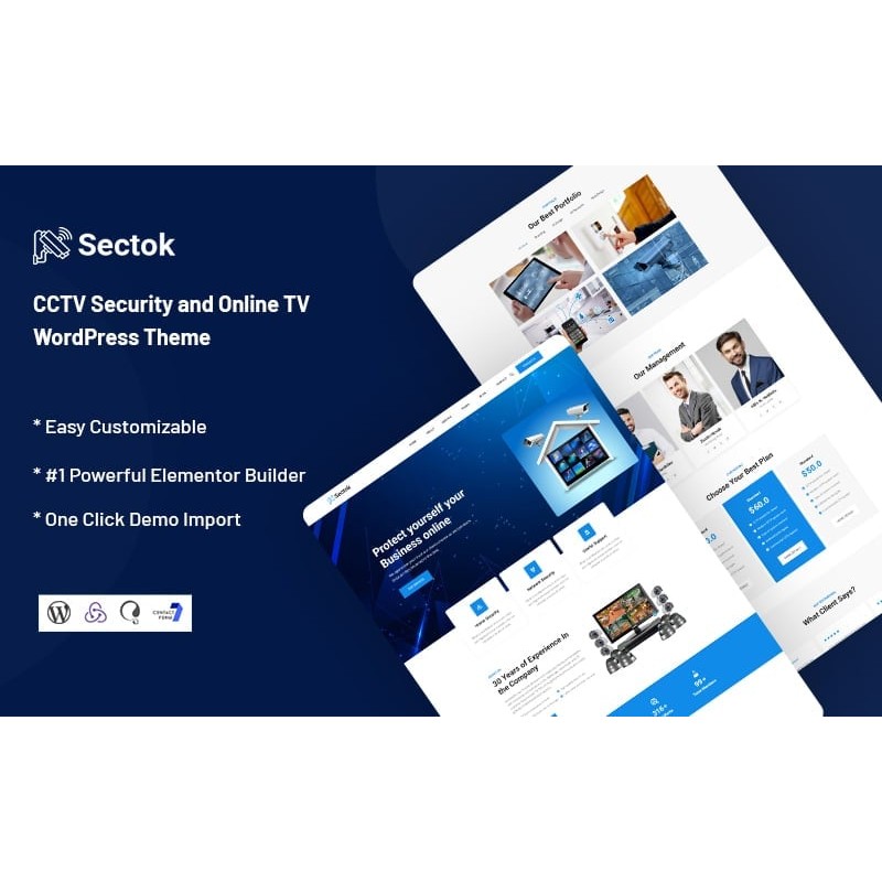 Sectok - CCTV Security and Online TV WordPress Theme