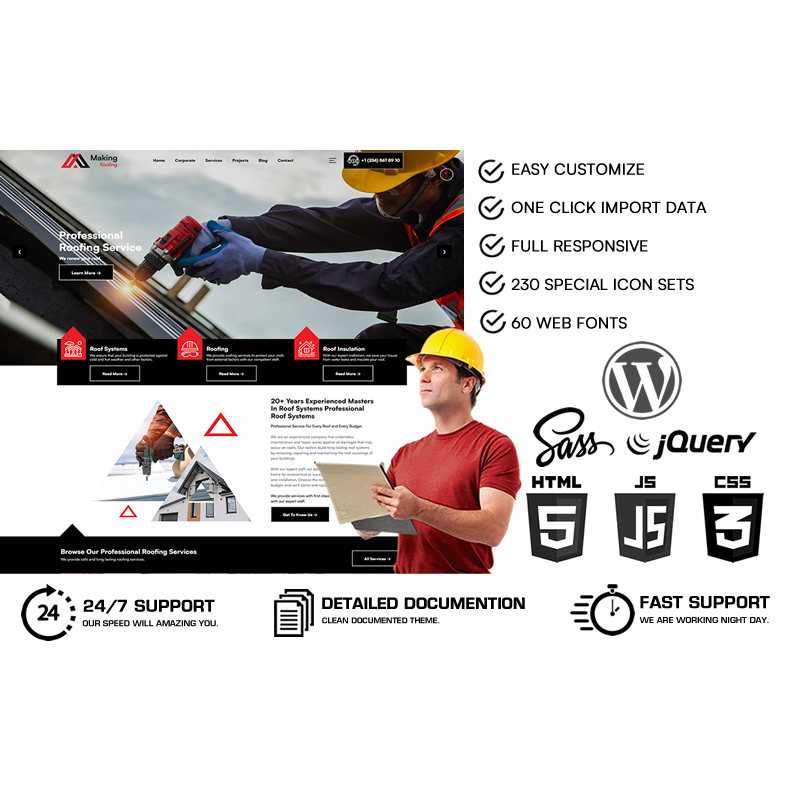 Making - Roof Repair & Roofing WordPress Theme