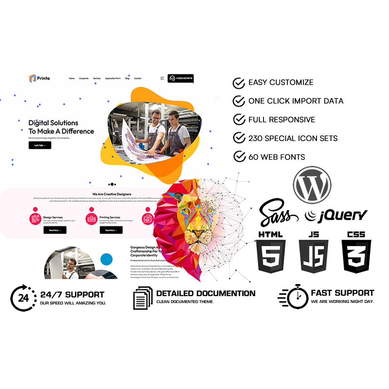 Printa - Print Company & Design Services WordPress Theme