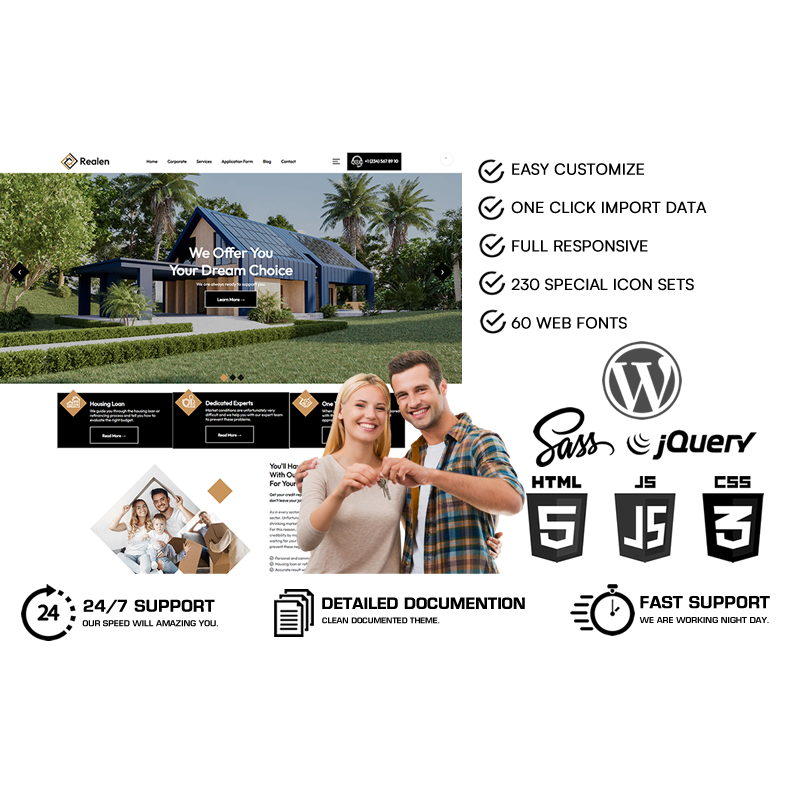Realen - Real Estate & Mortgage WordPress Theme