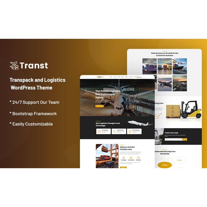 Transt - Transpack and Logistics Service WordPress Theme